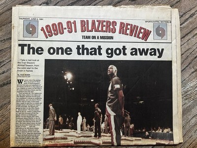 1990-91 Blazers Review Newspaper Team On A Mission June 6, 1991