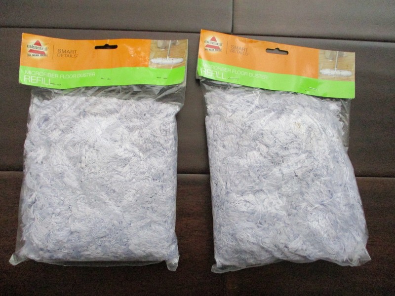 Two Bissell Microfiber floor duster refills
