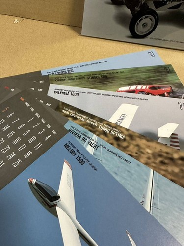 Kyosho Rc 1987 Desk Calendar From The Time Optima Javelin Ultima Cosmo Rare - Picture 3 of 7