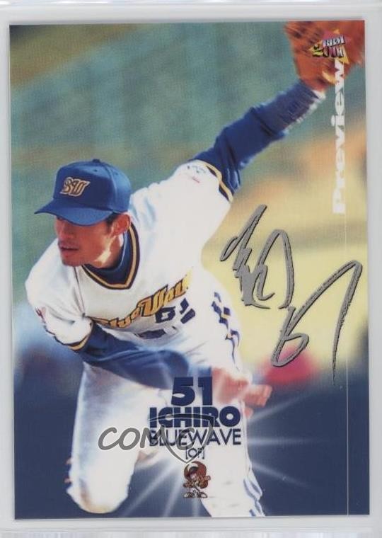 2000 BBM Preview Silver Facsimile Signature Ichiro Suzuki #P30 HOF 07yc