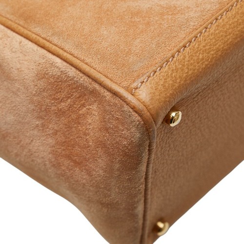 GUCCI Borsa a mano in camoscio beige vintage autentica dal Giappone - Foto 17 di 24