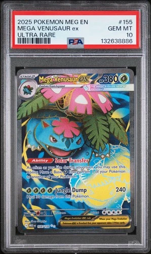 2025 POKEMON MEG EN-MEGA EVOLUTION ULTRA RARE #155 MEGA VENUSAUR EX PSA 10