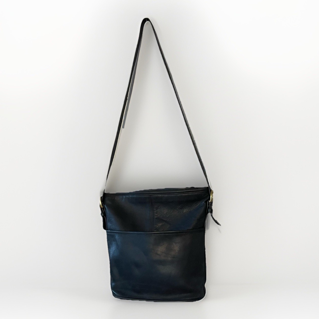 Vintage COACH Bleecker Bucket Bag Purse Blue Soft Leather 4153 Old Money