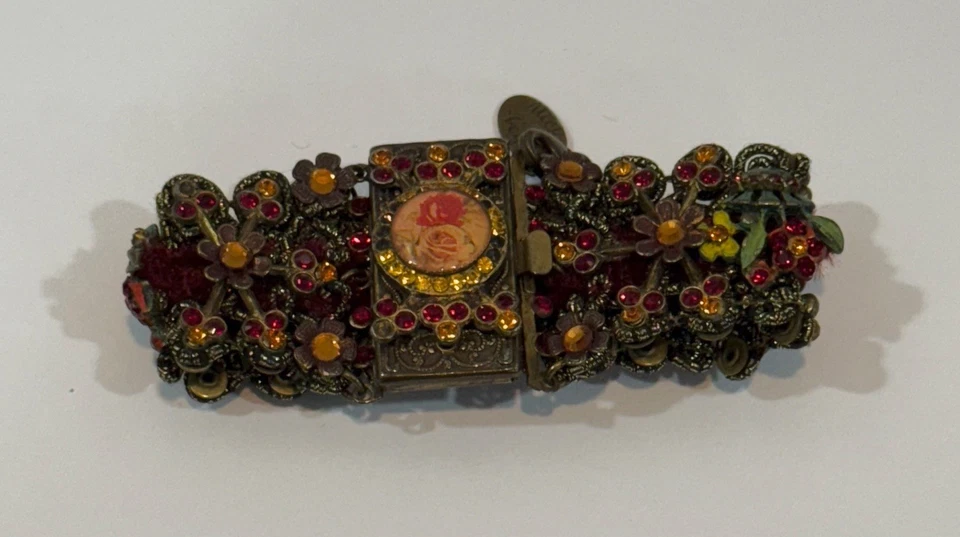 Pulsera de Cristal Rojo Michal Negrin Vintage, Nunca Usada, Cristal Colores Vibrantes Foto 2 de 4