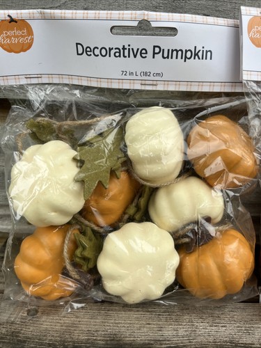 3 sacchetti di zucche e foglie piccole lunghe 72" decorazione Halloween Ringraziamento - Foto 2 di 4