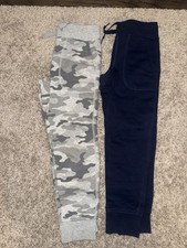 Gap Kids Boys Sweatpants Jogger Style Drawstring Sz Small S 6-7 Camo Navy