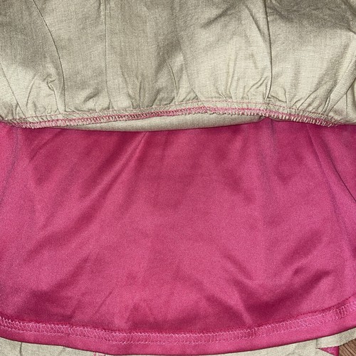 NWT Very J Fuchsia Pink Faux Leather Ruffle Lined Skirt Womens Sz Large - Picture 4 of 4