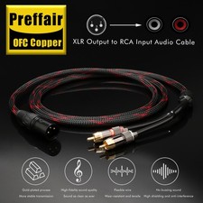 OFC 3pin XLR Male To Dual RCA Male Audio Cable Anti-interference Adapter Cable