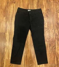 Women  s Black Straight Leg Work Dress Pants Size 4 Classic Minimalist