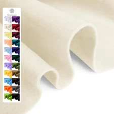 Ivory Soft Felt Fabric Sheet, 18 x 36, 1.6mm Thick - Premium Craft Felt for S...