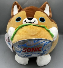 Snackles Series 2 Puppy & Sonic Burger 14 Inch Plush by ZURU, Ultra Soft Plush