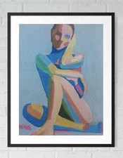 Original Painting Figurative Fine ART PRINT Giclee Abstract Expressive Woman