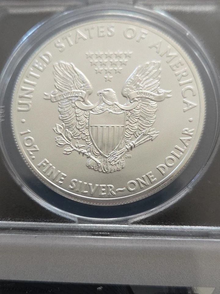 2014 SILVER EAGLE $1, FIRST DAY OF ISSUE ANACS MS70 CERT. #11702 OF 16569 - Image 4 of 4
