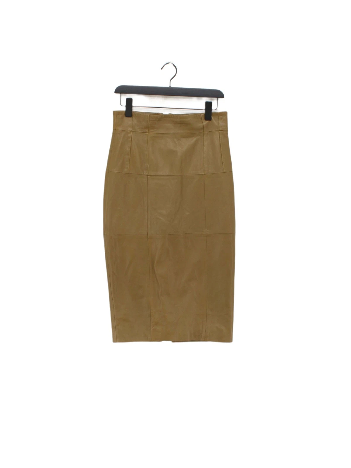 Amanda Wakeley Women's Maxi Skirt UK 12 Green Leather with Elastane  Silk Maxi