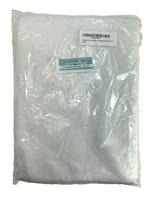 2 Yard White  Dri Fit Active Wear Knit Wicking Fabric - 60'' x 72''