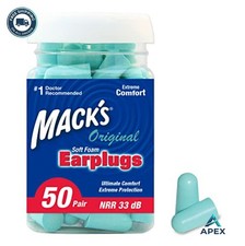 Soft Foam Earplugs 50 Pair 33dB NRR Sleeping Snoring Travel Work Noise Blocking