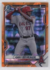 2021 Bowman Sapphire Edition Orange Refractor 12/75 Trent Deveaux #BCP-94 o1w