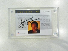 1992 Pro Line Lynn Swann Pittsburgh Steelers Auto Signed Certified Card