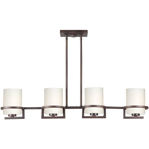 Forte Lighting 2766-04-32 Halo Island Light Antique Bronze