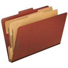 Pendaflex® Pressboard Classification Folder, 2 Dividers, 6 Partitions, 2/5 Cut