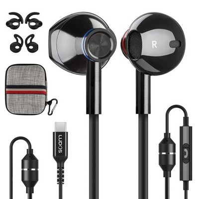 Ludos NOVA Air Tube Kopfhörer - EMF & Anti Strahlung kabelgebunden USB-C, schwarz