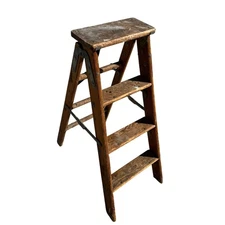 1972 Vintage 3 1/2' Bell System WW Babcock Co Wood Ladder Rare STURDY