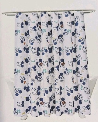 Disney's Mickey Mouse Shower Curtain The Big One Kids Face Allover Print 70 x 72