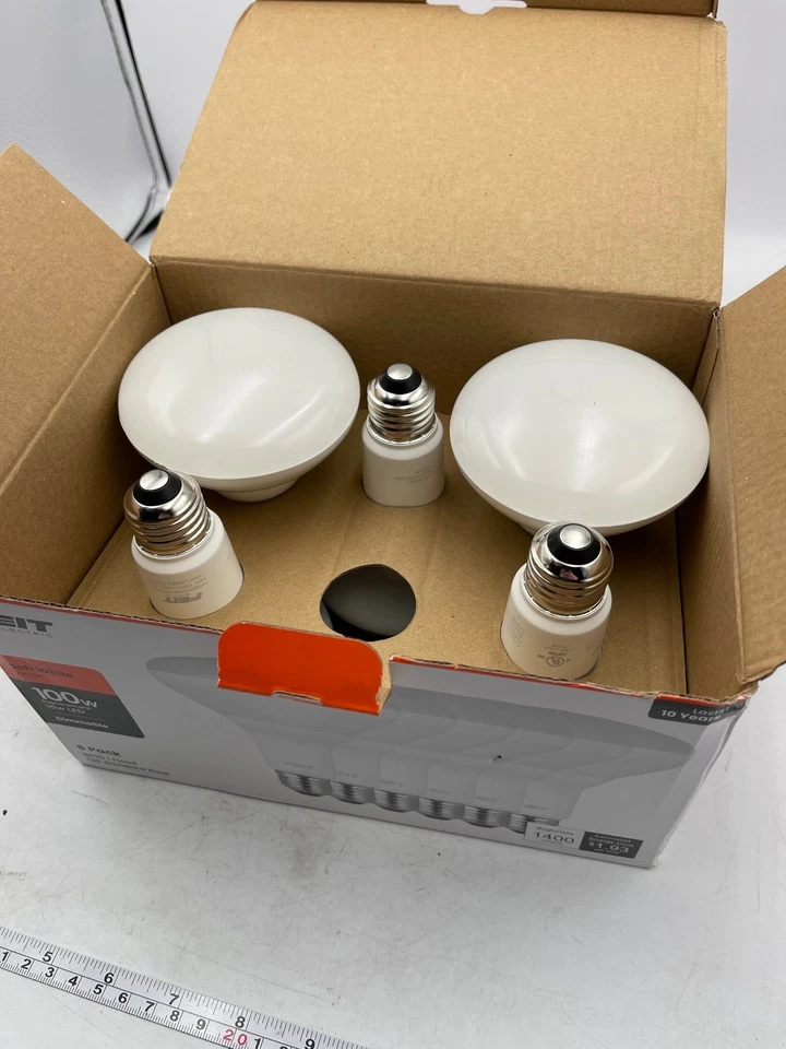 Feit Electric LED BR30 Flood Soft White 2700K 16W 100W Eq Dimmable E26- 5 Bulbs - Image 4 of 4