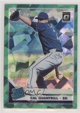2019 Donruss Optic Rated Rookies Green Cracked Ice Prizm 4/7 Cal Quantrill v7j