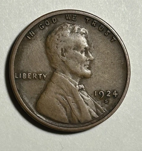 1924-S Lincoln Wheat Cent - Great Album Filler! XF #3