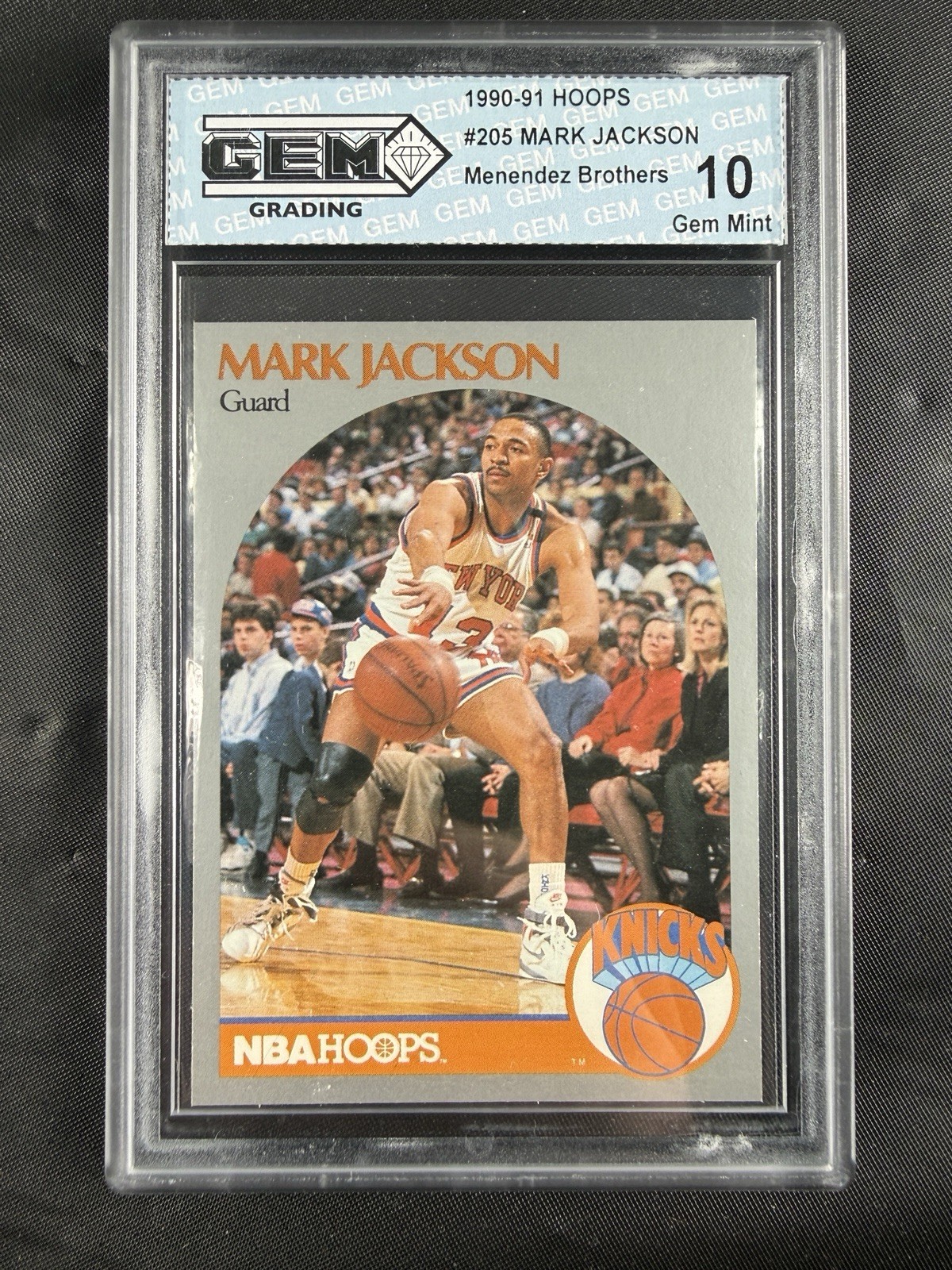 1990-91 Mark Jackson Menendez Brothers #205 Gem Mint 10 New York Knicks