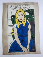 Roy Lichtenstein COA Art Painting Original Drawing Vintage Paper Signed
