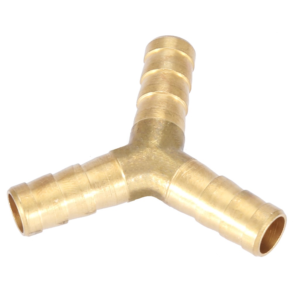Brass Y 3-Way Hose Barbed Connector Joiner Fitting Air Water Gas OD (8mm 4pc KRI
