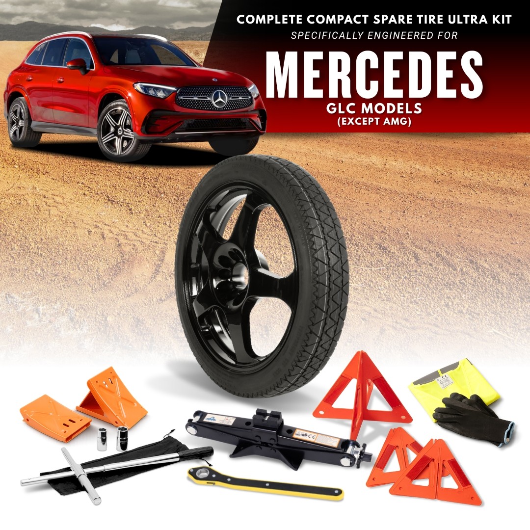 Spare Tire Kit Options - Fits 2015-2026 Mercedes GLC Models (All