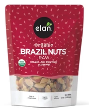 Organic Raw Brazil Nuts, 6.5 Oz, Whole Nuts, No Shell, Non-Gmo, Vegan, Gluten-Fr
