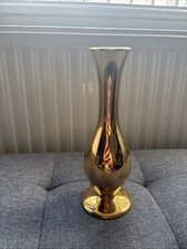 VINTAGE Royal Winton Grimwades England Gold Lustre Bud Vase