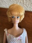 Barbie Vintage Blonde Bubblecut Doll In Garden Party