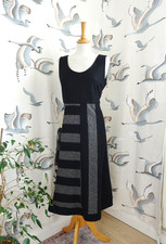 HETEROCLITE Black & grey Wool & Cashmere blend dress size T48 UK 12