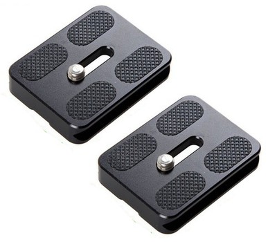 2 x 50mm Quick Release Plate Arca-Swiss Type for Canon Nikon Sony Fujifilm DSLR
