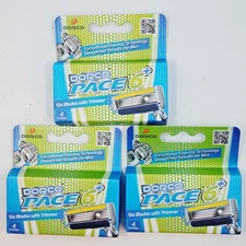 12 Dorco Pace 6+ Razor Cartridges with 6 Precision Blades For Men 3-4 Packs