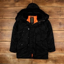 Vintage Alpha Industries Military Jacket XL Extreme Cold Weather N-3B (N)