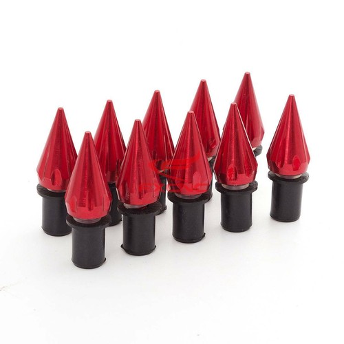 CNC Windscreen Windshield Motorcycle Spike Bolt Kit Wind Screen Bolts Screws Red - Picture 6 of 7