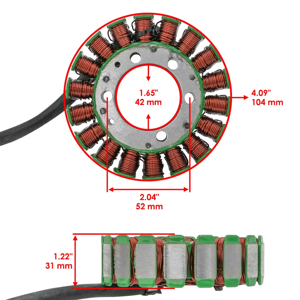 Estator y regulador para Yamaha XV1700A Road Star 1700 2005 2006 2007 y junta Foto 2 de 4