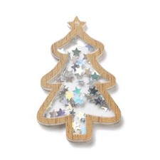 30x Christmas Tree Transparent Acrylic Pendants with Star Cute Tree Pendants