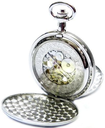 Mount Royal Twin-Lid Hunter Skeleton Pocket Watch 17 Jewel CP Free Engraving B28 - Picture 3 of 5