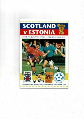 Programme Officiel Match Écosse - Estonie 1996 (Qualifs Coupe Du Monde) - Collector Football