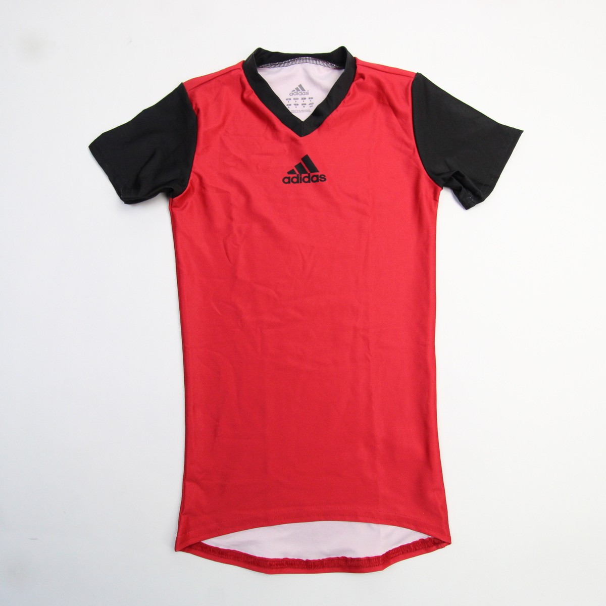 adidas Short Sleeve Shirt Youth Red/Black Used