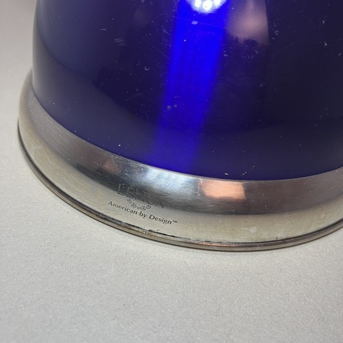 Lenox American by Design Discontinued Stainless Whistling Tea Kettle 2.5 Qt Blue - Picture 5 of 12