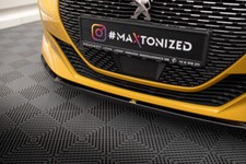 CUP Spoilerlippe SCHWARZ für Peugeot 208 GT MK2 Frontspoiler Schwert Lippe V2
