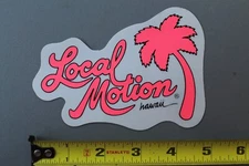 LOCAL MOTION Hawaii Surfboards Clear Pink LM3 Sexy 80's Vintage Surfing STICKER
